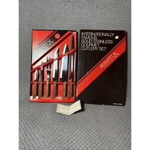 New Vintage‎ Avanti Super Stainless Boxed 6 PC Gourmet Cutlery Set